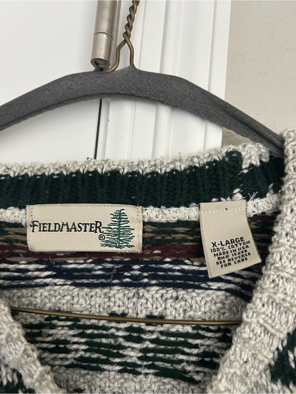 Fair Isle Pattern Crewneck Sweater - Picture 3 of 4